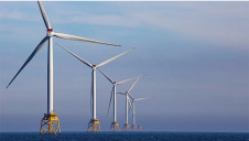 Pictured: SSE's Beatrice wind farm, which opened in 2019 off the coast of Caithness